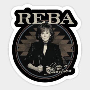 reba black Sticker